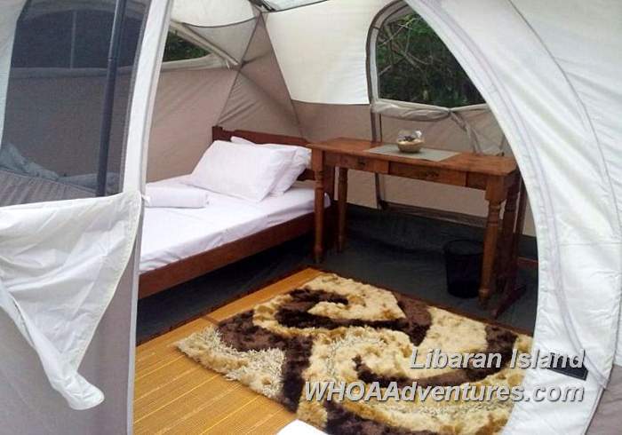 Comfortable Twin beds in Tents